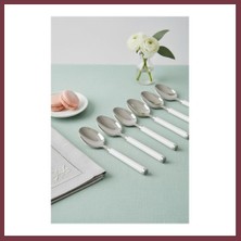 Storeşahin 6?lı Paslanmaz Çelik Yemek Kaşığı Seti Beyaz Saplı 15 cm SHN0720