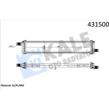 KALE RADYATÖR Radyatör Captur - Clio 5 Lt 1.5dcı Al / Brz 448X83X26
