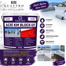 Quattro Home Acri Km Block-Uv 18 kg Kumlu Su Yalıtım Kaplaması – Uv Dayanımlı Teras, Çatı ve Balkon Izolasyonu