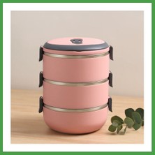 Soi Home 3'lü 1.8l Sefer Tası Saklama Kabı - Açık Pembe Soı