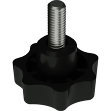 CATEKSSS Sıkma Ayar Vidası 40 mm M10X45 Polyemid Siyah - 16’lı Paket