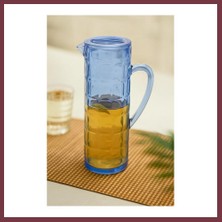 Storeşahin Akrilik Allegra 1,5 Lt Lacivert Sürahi (Buzdolabı Kapak Rafına Sığar) SHN0720