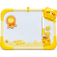 Duman Oyuncak Çocuklar Için Renkli Çerçeveli Beyaz Yazı Tahtası Kalem ve 2 Mıknatıslı Eğitici Çizim Tahtası 35X25 cm