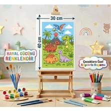 Moranka Sayılarla Boyama Tuval Seti Fırça Boya Dahil (Çıtalı) 30X40 cm -