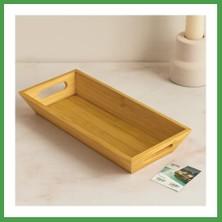 Soi Home Bambu Sunum Tepsisi 16X35X4.5 cm (Çift Kulplu) Soı