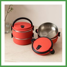Soi Home Sefer Tası Saklama Kabı 1.2 L 2'li - Koyu Pembe Soı