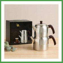 Soi Home Çelik Mini Çaydanlık Seti - Çift Kapaklı 1l/1.5l Kendinden Süzgeçli Soı