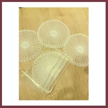 Storeşahin 6 Lı Dantel Kahve Sunumluğu 15X15 cm Asorti Desenli Bardak Altlığı Türk Kahvesi Fincan Sunum Seti SHN0720