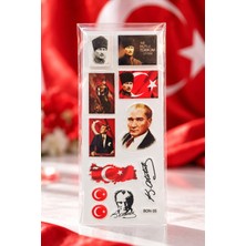 Bear & Pear 29 Ekim & 10 Kasım Özel Atatürk Portreli Kabartma Çıkartma Paketi