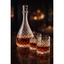 Madame Luda Premium Viski Bardağı/karaf Sürahi-Takımı-Seti.(2 Bardak+1 Karaf/şişe) 3 Parça Viski Seti.