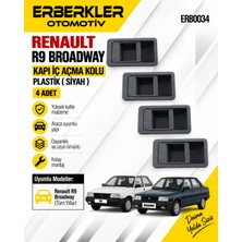 ERBERKLER R9 Brodway 4 Adet Kapı Iç Açma Kolu Plastik ( SİYAH Renk)