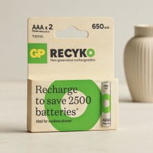 Aaa Şarjlı Pil 650MAH Ince