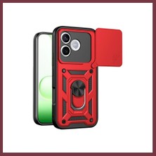 Storeşahin Huawei Honor 600 Lite Uyumlu Pars Lens Yüzüklü Silikon - Kırmızı SHN0720