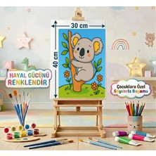Moranka Sayılarla Boyama Tuval Seti Fırça Boya Dahil (Çıtalı) 30X40 cm -Koala