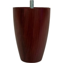 CATEKSSS 10 cm M8 Ince Diş (Ahşap Ceviz) Plastik Mobilya Yükseltici Koltuk Kanepe Armut Ayağı Ayakları - 6’lı Paket