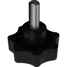 CATEKSSS Sıkma Ayar Vidası 40 mm M8X25 Polyemid Siyah - 34’lü Paket