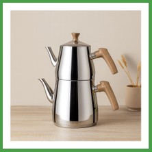Soi Home Aile Boy Çelik Çaydanlık Seti (1.5l + 2.75L) - Kendinden Süzgeçli Soı