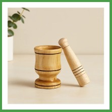 Soi Home Küçük Ahşap Havan (Sarımsak Dövecek) 6X4X8.8 cm Soı