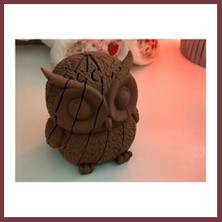 Storeşahin 3D Baskı Hareketli Baykuş Figürü - Eklemli Flexi Oyuncak - Kahverengi SHN0720