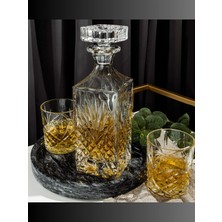 Madame Luda Vip-Lüx-7 Parça Viski Takımı-Hediyelik SET-(750 Ml.karaf SÜRAHİ-340 Ml.6 Adet Viski Bardağı)
