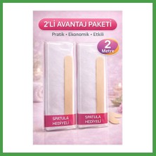 Soi Home Biowet Ağda Bezi 2 Metre Spatula Hediyeli Epilasyon Bezi Dayanıklı Tüy Dökme Bezi 2'li Paket Soı