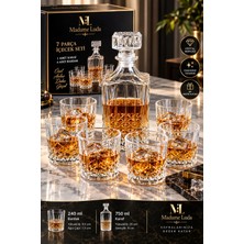 Madame Luda Üst Kalite/ Özel Kutulu / 7 Parça Karaf-Sürahi & Bardak Seti- ( 750 ml Karaf + 240 ml 6 Bardak )