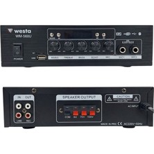 Westa WM-560U Hat Trafolu USB - Sd - Bluetooth Destekli Mini Mixer Amfi