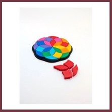 Storeşahin 3D Baskı Gökkuşağı Mandala Rozet Puzzle Mini (7 Cm) - Renkli Çiçek Deseni Yapboz, Cepte Taşınabilir Zeka Oyunu SHN0720