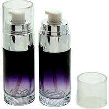 D&B Boş Krem ve Losyon Şişesi 40 ml (5 Adet) (TEKRAR DOLDURULABİLİR) Siyah Gri Kapaklı Boş Şişe