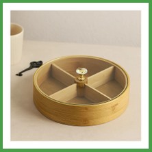 Soi Home Bambu 4 Bölmeli Kapaklı Servis Sunum Kutusu 22 cm Soı
