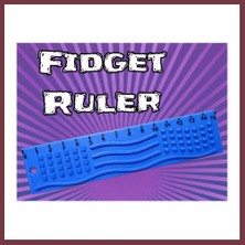 Storeşahin 3D Baskı Dokunsal Fidget Cetveli - Kabartmalı Stres ve Odaklanma Oyuncağı - Mavi SHN0720