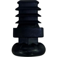 CATEKSSS 25X25 mm Kademeli Plastik Rotil Ayak - Profil Ayağı Tezgah Ayarlı Ayak Siyah - 30’lu Paket