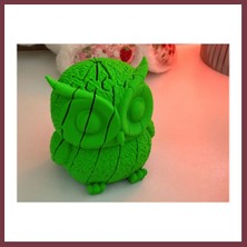 Storeşahin 3D Baskı Hareketli Baykuş Figürü - Eklemli Flexi Oyuncak - Yeşil SHN0720