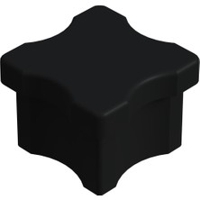 CATEKSSS 25X25 mm Düz Konferans Sandalyesi Tapası Siyah - 35’li Paket