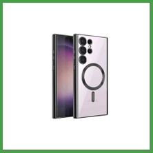 Soi Home Samsung Galaxy S23 Ultra Uyumlu Kılıf Kross Magneticsafe Kapak - Siyah Soı