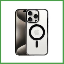 Soi Home iPhone 15 Pro Max Uyumlu Kılıf Erozi Magsafe Kapak - Siyah Soı