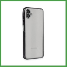 Soi Home Samsung Galaxy A04 Uyumlu Kılıf Lensli Silikon - Siyah Soı