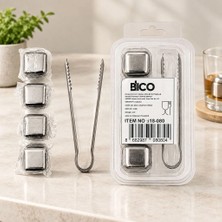 Herşey Trend Metal Küp Buzluk 4 Küp + Maşa