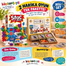 Kaplantoys Stac Balance Game Denge Oyunu ve Memory Up Eşleştirme Hafıza Oyunu