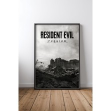 Resident Evil Requiem Çerçeveli Tablo Poster Salon Duvar Dekoru Hediye