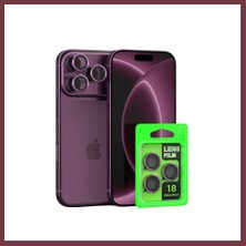 Storeşahin iPhone 18 Pro Max Uyumlu Raze Metal Kamera Lens - Bordo SHN0720