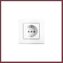 Storeşahin Topraklı Çerçeveli Priz Beyaz SHN0720