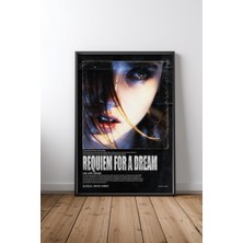 Requiem For A Dream Movie Poster Tasarım 3 Çerçeveli Tablo Poster Salon Duvar Dekoru Hediye