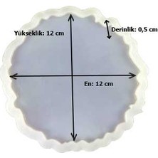 Depposite Tırtıklı Bardak Altlığı Epoksi Kalıbı 12X12 cm
