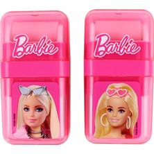 Bakgelal Barbie Lisanslı 2'si 1 Arada Rulolu Silgi ve Silgi Kırıntısı Toplama Rulosu - Pembe Okul Silgisi