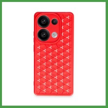 Soi Home Redmi Note 13 Pro 4g Uyumlu Kılıf Petek Silikon Kapak - Kırmızı Soı