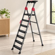 Herşey Trend 6+1 Basamaklı Metal Merdiven 150 kg Taşıma