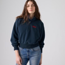 Levi's Kadın Lacivert Yarı Fermuarlı Sweatshirt 008CM-0002