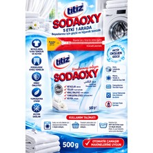 Titiz Aktif Oksijenli Çamaşır Sodası 500 gr – 5\'i 1 Arada Beyazlatıcı Leke Çıkarıcı Tül Perde Temizleyici Kireç Önleyici