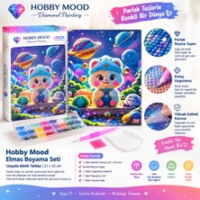 Hobby Mood Elmas Boyama Seti Uzay Temalı Kedi 21*25CM